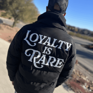 Loyalty Is Rare (WH) | Black Puffer Coat