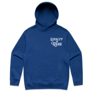 Loyalty Is Rare (WH) | Blue Hoodie
