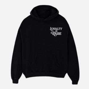 Loyalty Is Rare (WH) | Black Black Hoodie